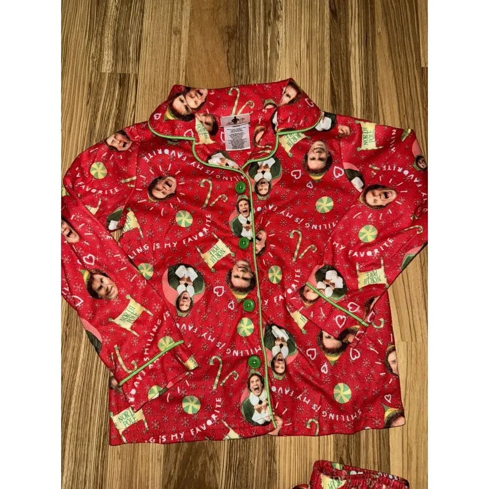 Elf the Movie Girls Christmas Kids Pajama PJ Buddy Sz XS 4/5 4‎ 5
